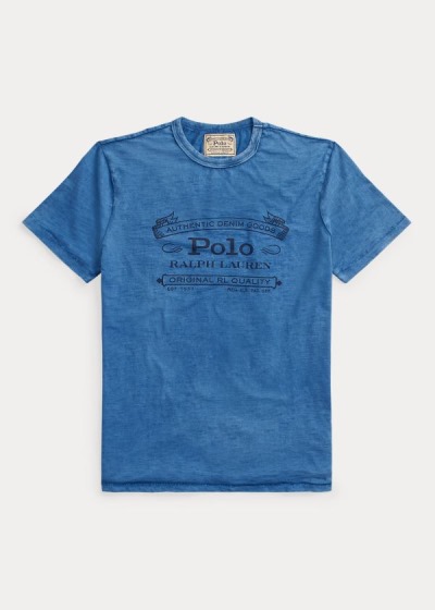 Playeras Polo Ralph Lauren Hombre Azul Rey Azules - Classic Fit Graphic - PJNFV7215